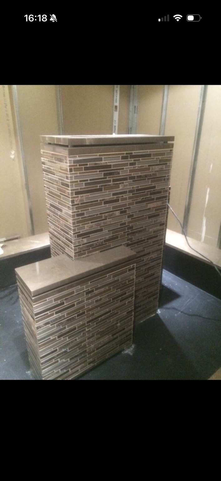 Tiling installation at Emirates Lounge Gatwick Airport